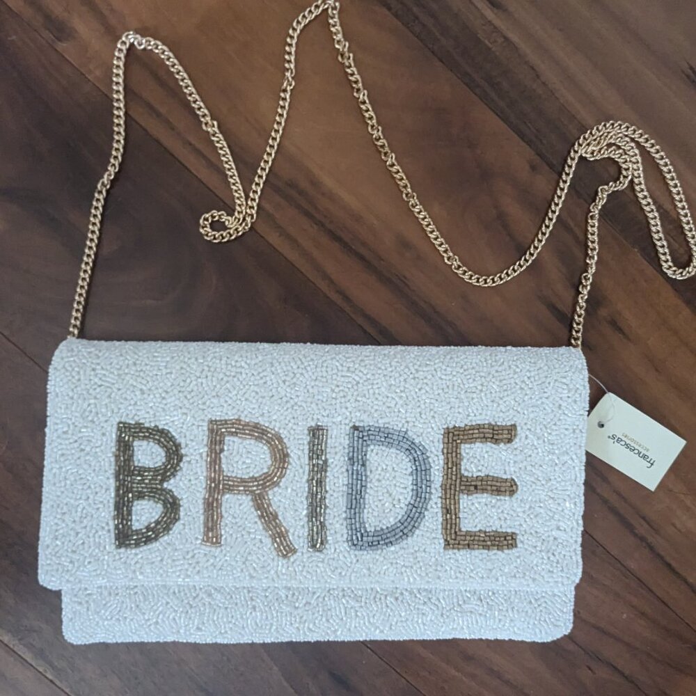 BRIDE beaded clutch bag
